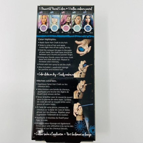 Splat Hair Chalk - Midnight Blue 2 Pack - Picture 5 of 6